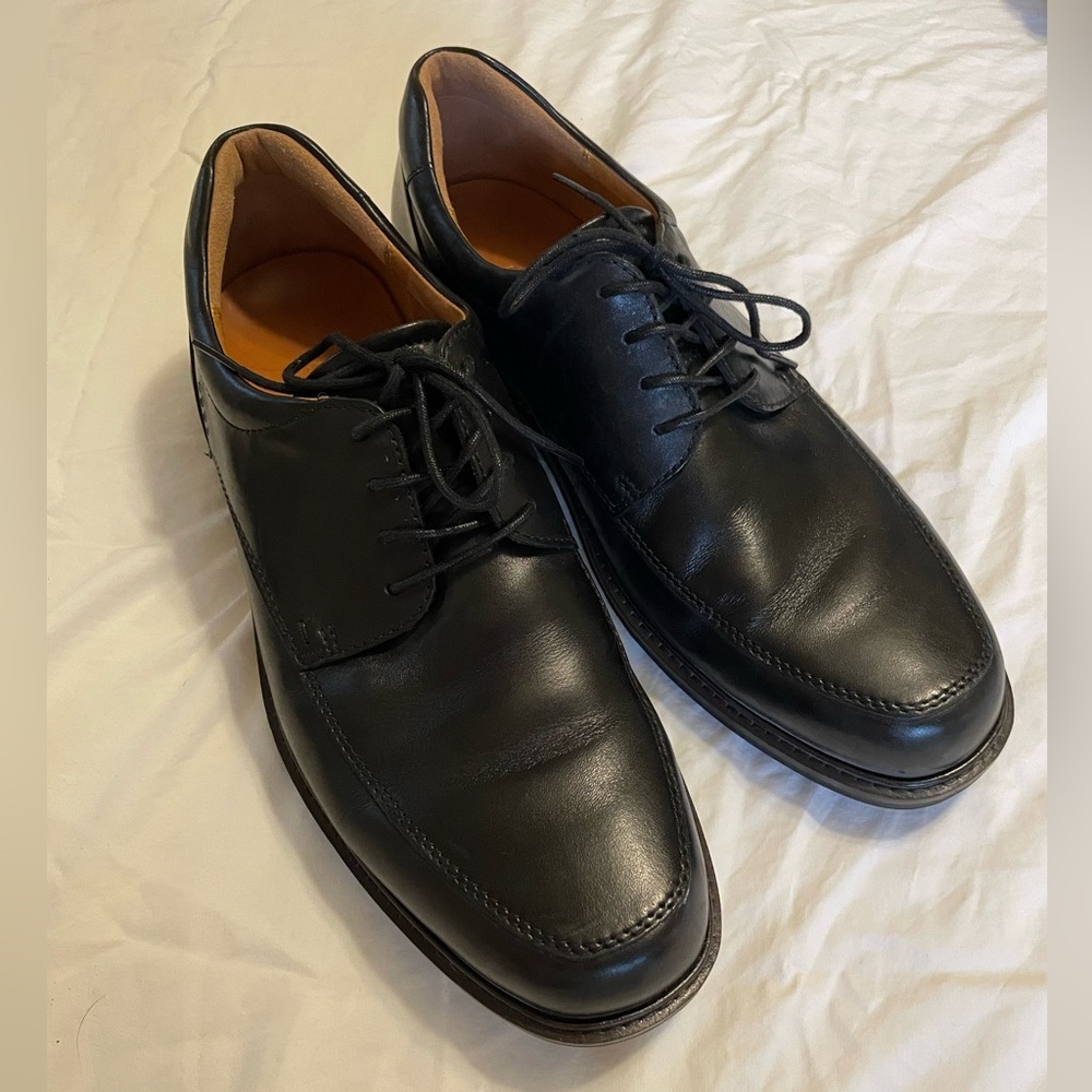 NWT ECCO Holton Lace up Classic Black Leather Men's Shoes size 10- 10.5 EU 44